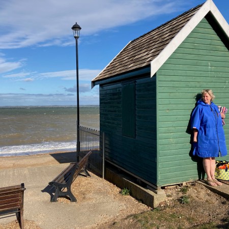 sea swimming, orange hat ladies, wild swimming, swimming women, isle of wight, outdoor swimming