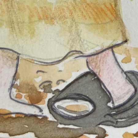 orange hat ladies, sea swimming