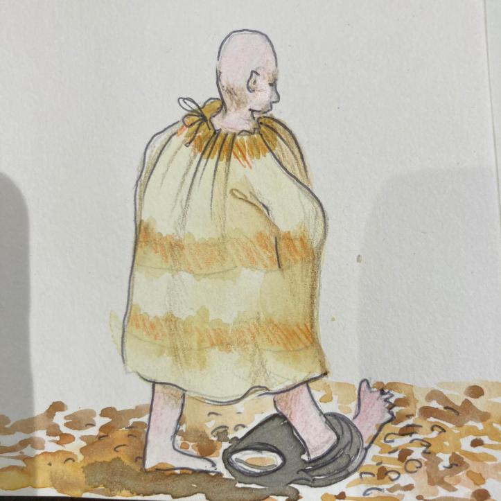 orange hat ladies, sea swimming