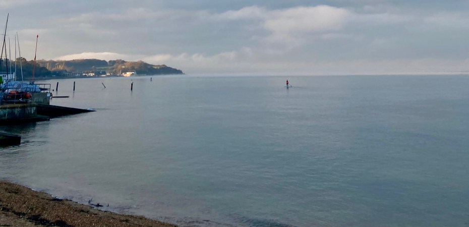 Gurnard, Isle of Wight, orange hat ladies